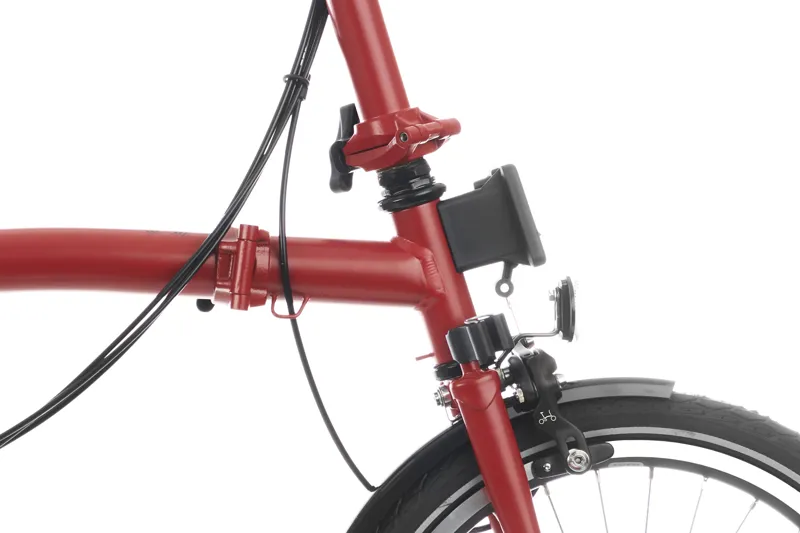 Brompton C Line Explore Folding Bike 2023 in House Red-3